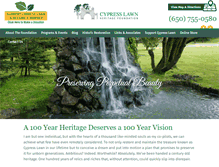 Tablet Screenshot of cypresslawnheritagefoundation.org